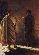 Nikolai Ge Quod Est Veritas Christ and Pilate oil painting